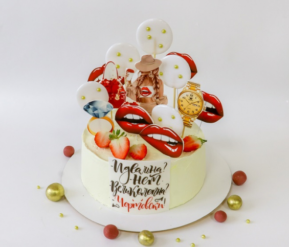 Торт "Чертовски великолепна!" на заказ в Екатеринбурге. Торты на день рождения - от кондитерской фабрики "9 Островов"