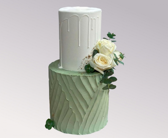 Свадебный торт "Элегантность" на заказ в Екатеринбурге. Свадебные торты - от кондитерской фабрики "9 Островов"