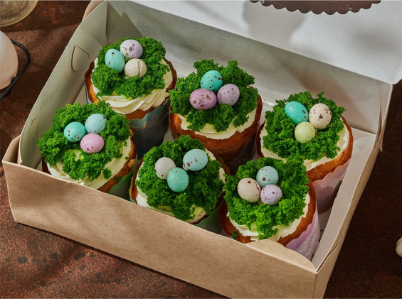 Набор пасхальных кексов 6 шт на заказ в Екатеринбурге. ПАСХА - от кондитерской фабрики "9 Островов"