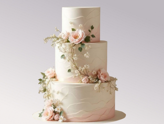 Свадебный торт "Очарование" на заказ в Екатеринбурге. Свадебные торты - от кондитерской фабрики "9 Островов"