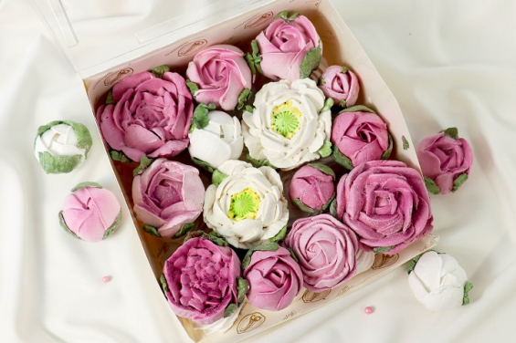 Набор зефира Букет №2 на заказ в Екатеринбурге. ТОРТЫ К 8 МАРТА - от кондитерской фабрики "9 Островов"